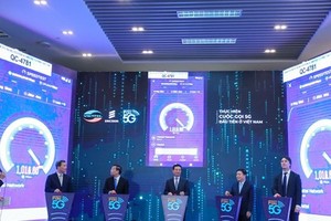 Viettel 與瑞典愛立信集團首次正式在越南啟動第五代移動電信網絡(5G)。（圖源：TVD）