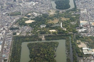 日本“仁德天皇陵”空照圖。（圖源：共同社）
