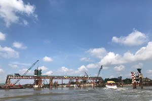 本市加快治水項目施工進度。（圖源：何梅）