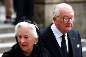 阿爾貝與保拉王后（Queen Paola）於1959年結婚，育有兩子一女。（圖源：路透社）