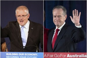 分析指，莫里森（左）的競選策略是勝過肖滕的其中一個原因。（圖源：AP）