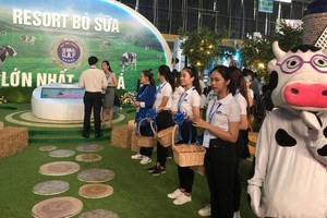 越南牛奶工業與奶製品展一瞥。（圖源：Vietnam Dairy）