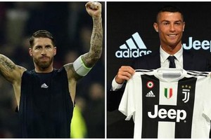 拉莫斯與Ｃ羅。（圖源：互聯網）