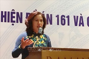 勞動與榮軍社會部副部長阮氏霞在開幕會議上致詞。（圖源：越通社）