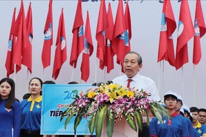 政府常務副總理張和平在儀式上致詞。（圖源：越通社）