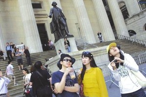 在美國紐約參觀的中國遊客。（圖源：互聯網）
