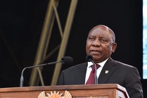 南非共和國總統馬塔梅拉‧西里爾‧拉馬福薩發表就職演說。（圖源：互聯網）