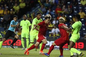 越南-庫拉索隊比賽一瞥。（圖源：互聯網）