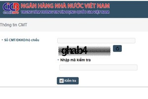 民眾可查閱信貸黑名單。（圖源：cic.org.vn截圖）