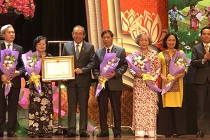 當天，韋阿英基金會獲得國家主席授予一等勞動勳章。