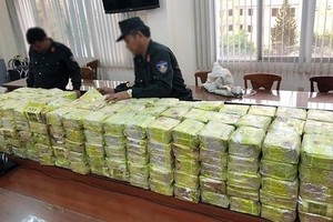 此前職能力量摧毀一起跨國販賣毒品案查獲的大量毒品。（圖源：州鄭）