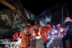 圖為中國四川宜賓長寧縣雙河鎮葡萄村八組救援現場。（圖源：互聯網）