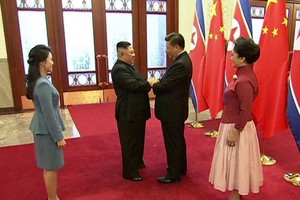 習近平夫婦與金正恩夫婦2019年1月10日在北京會面。（圖源：AFP）