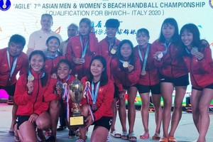 越南女子手球隊獲得世界沙灘手球賽入場券。（圖源：互聯網）