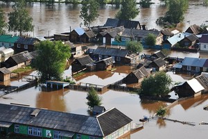 因連日暴雨，俄羅斯伊爾庫茨克州1700多座房屋被洪水淹沒。（圖源：Sputnik）
