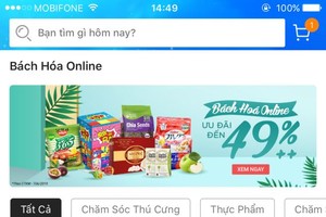 使用電子支付方式在網上購物。