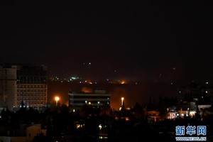 這是7月1日凌晨在敘利亞大馬士革拍攝的敘利亞防空系統導彈。（圖源：新華社）