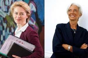 德防長馮德萊恩被提名歐盟委員會主席（左）與IMF總裁拉加德被提名歐洲央行行長。（圖源：互聯網）