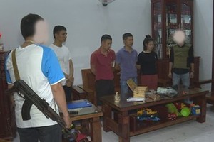 職能力量當場查獲的一個字花賭博窩點。（圖源：明祿）