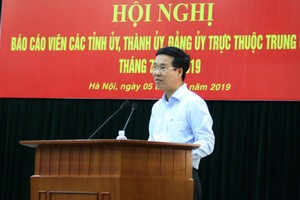 中央宣教部長武文賞在會議上發言。（圖源：Q.S）