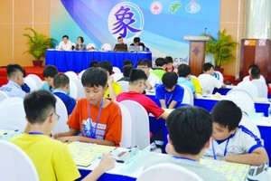 各年齡組進行象棋比賽。
