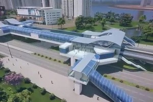 地鐵2號線S6站外觀總體設計圖。（圖源：互聯網）