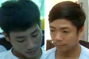 被拘押的2名涉案嫌犯。（圖源：警方提供）