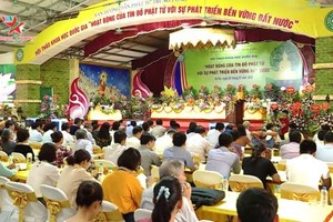 “佛教信徒活動與國家穩健發展”科研會現場一瞥。（圖源：VOV）