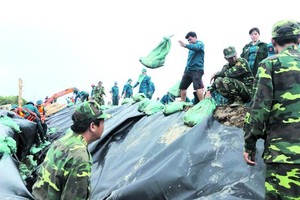 堅江省加護堤壩防海浪。（圖源：互聯網）