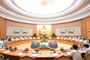 政府會議現場一瞥。