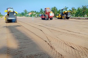 施工中的忠良-美順高速公路項目。（圖源：如瓊）