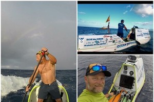 德拉羅薩完成獨自劃立槳艇從三藩市前往夏威夷的創舉。 （圖源：互聯網）