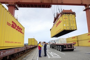 DHL敦豪在世界的物流隊伍。