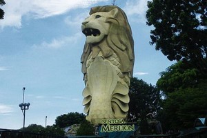 新加坡聖淘沙島魚尾獅將拆除。（圖源：互聯網）