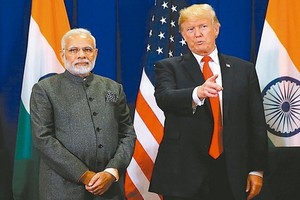 美國總統特朗普22日前往得克薩斯州休斯敦，與印度總理莫迪一起參加一場大型集會。（圖源：路透社）