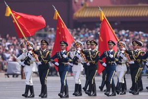 在北京天安門廣場隆重舉行儀仗隊檢閱儀式。（圖源：互聯網）