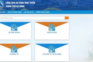 峴港市線上公共服務網站開通。（圖源：網站截圖）