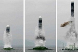 圖為朝鮮新發成功彈道導彈照片 。（圖源：共同社）