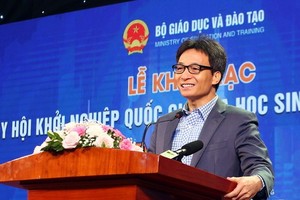 政府副總理武德膽創業盛會上致詞。（圖源：VGP）