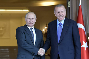 俄羅斯總統普京（左）與土耳其總統埃爾多安。（圖源：Sputnik）