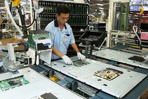 三星電子公司的生產線。