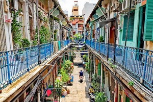 豪仕坊都是古色古香的建築風格。