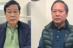 中央宣教部原副部長阮北山（左圖）與新聞與傳播部原部長張明俊。（圖源：公安部新聞網）