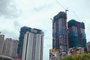 在平盛郡施工中的住房工程。