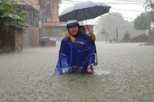 榮市本月16日雨後嚴重受淹。（圖源：勞動者報）