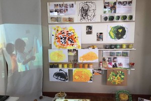 兒童在接受瑞吉歐教育方法而自行創作的作品。