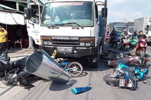 車禍現場。（圖源：孟豐）