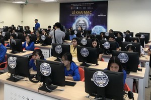 第三次全國大中學生英語奧林匹克競賽場景一隅。（圖源：寶英）