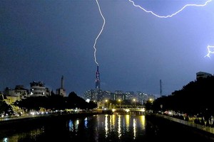 降雨時，本市高樓大廈的避雷針系統已收到不少場雷打。