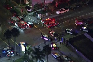 槍擊案現場。（圖源：L.A Times）